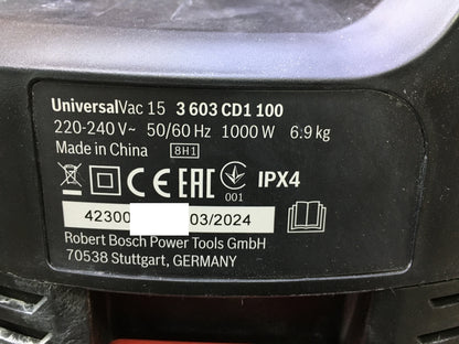 Bosch UniversalVac 15 wet/dry vacuum cleaner 06033D1100, I32461