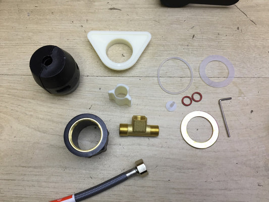 Schütte 79769 Niederdruck Küchenarmatur ausziehbar, Wasserhahn, schwarz, I33364