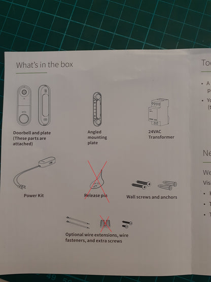 Arlo AVD1001 Video Türklingel, 1080p, WLAN, Bewegungsmelder, I04635