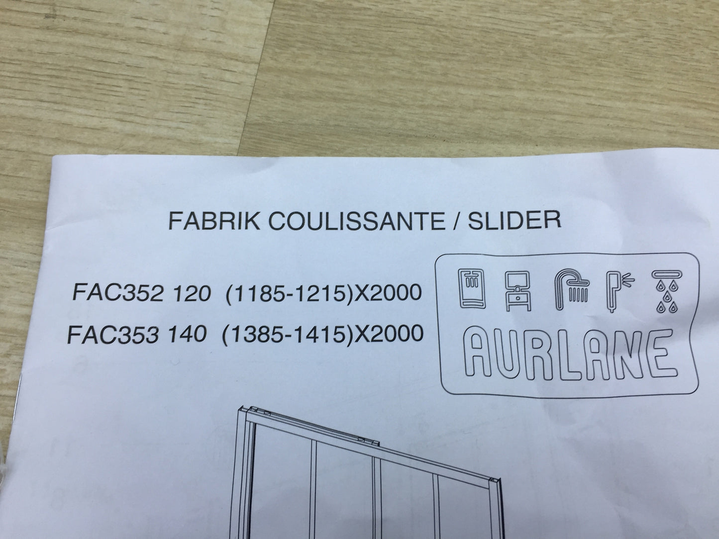 Aurlane FAC354 Duschkabine 80x200 cm I17044