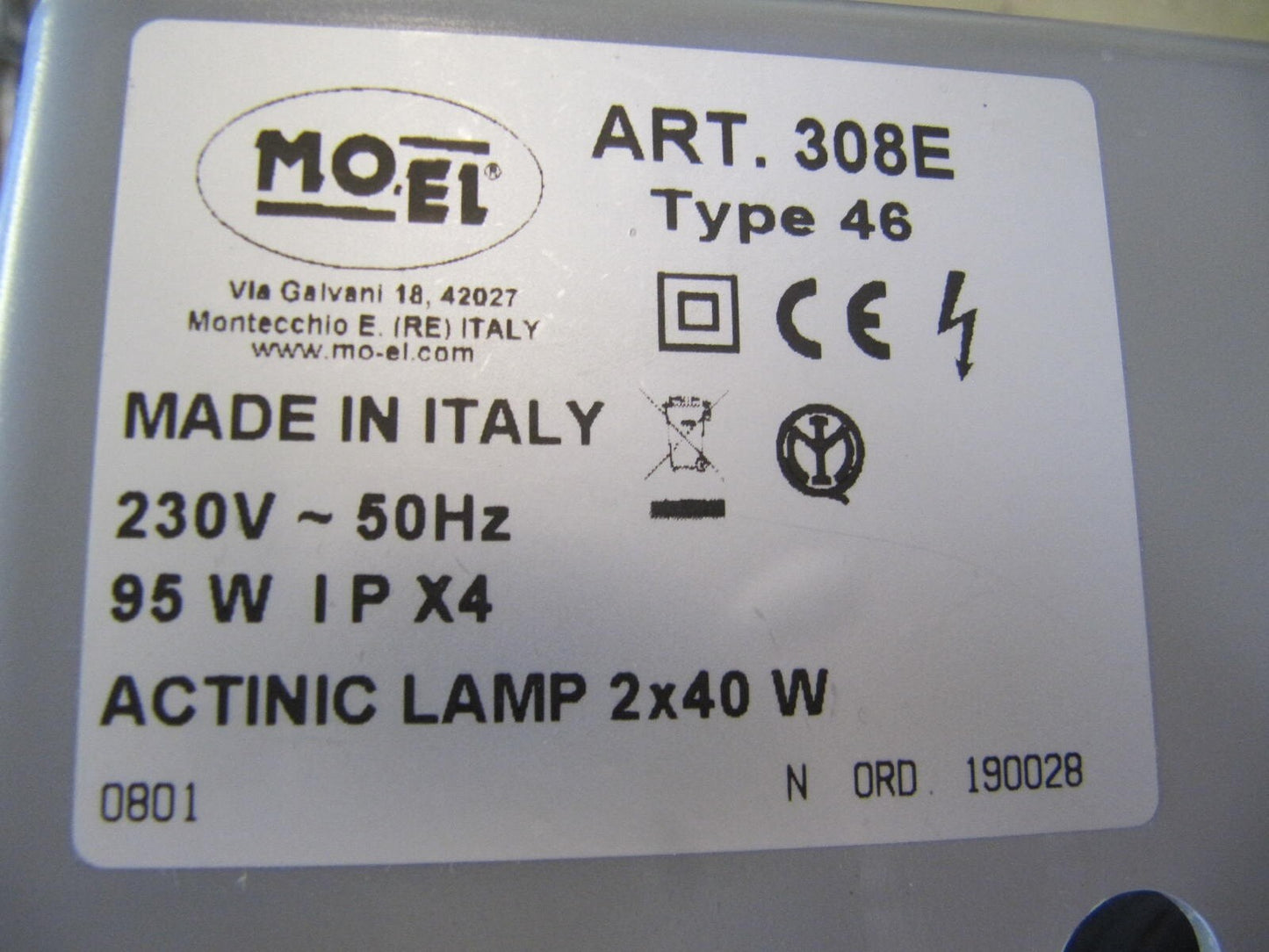 Mo-El CRI-CRI Elektro-Insektenfalle Insektenvernichter 308E 2x 40W Lampen V01088