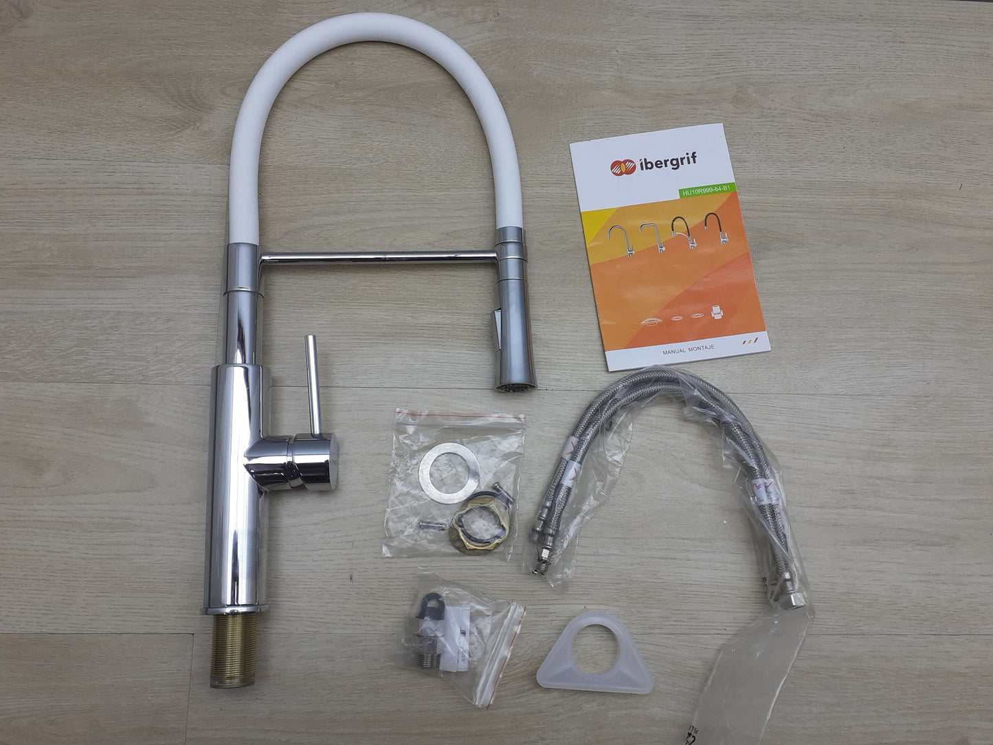 Ibergrif M22115-3 Küchenarmatur mit Brause, Wasserhahn für Küche, I14847