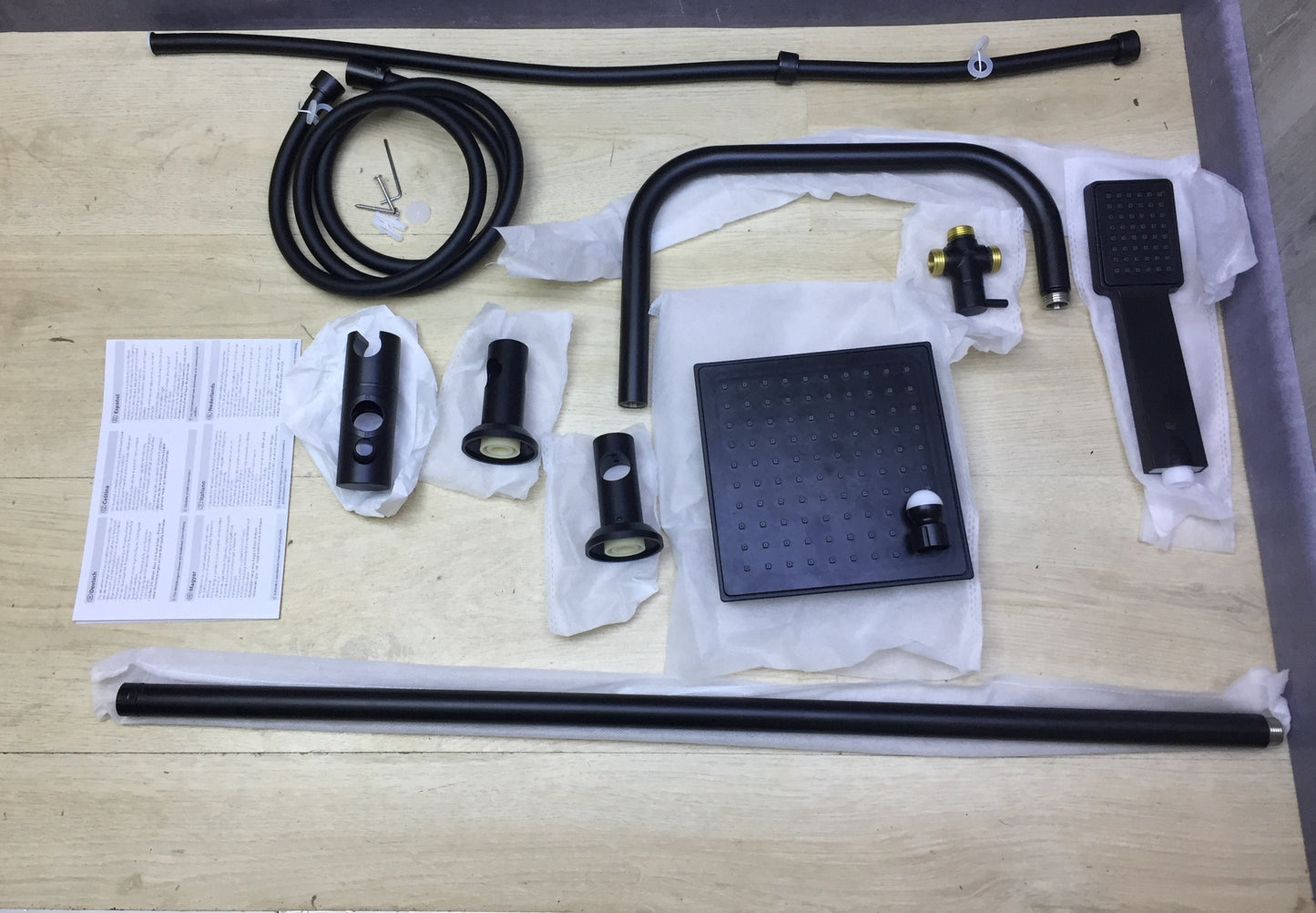 EISL DX12004BL-A Duschset mit Umschalter, schwarz, I30862