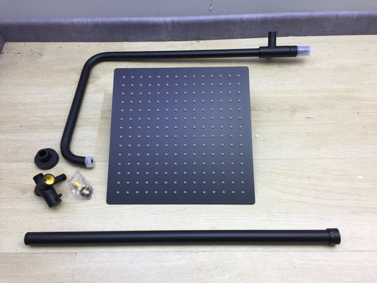 Görbach 3030MB Duschsystem mit Umschalter matt schwarz, I19565