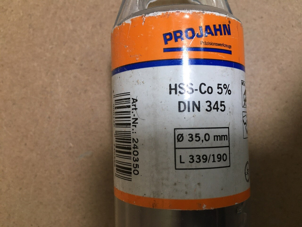 Projahn Spiralbohrer HSS-Co DIN 345 35,0 mm 240350, Y10095