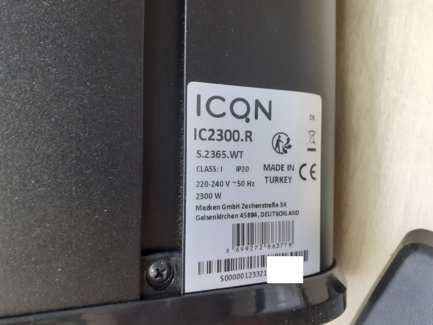 ICQN IC2500.R Stand Heizstrahler 2300 W, 4 Heizstufen mit Fernbedienung, I19001