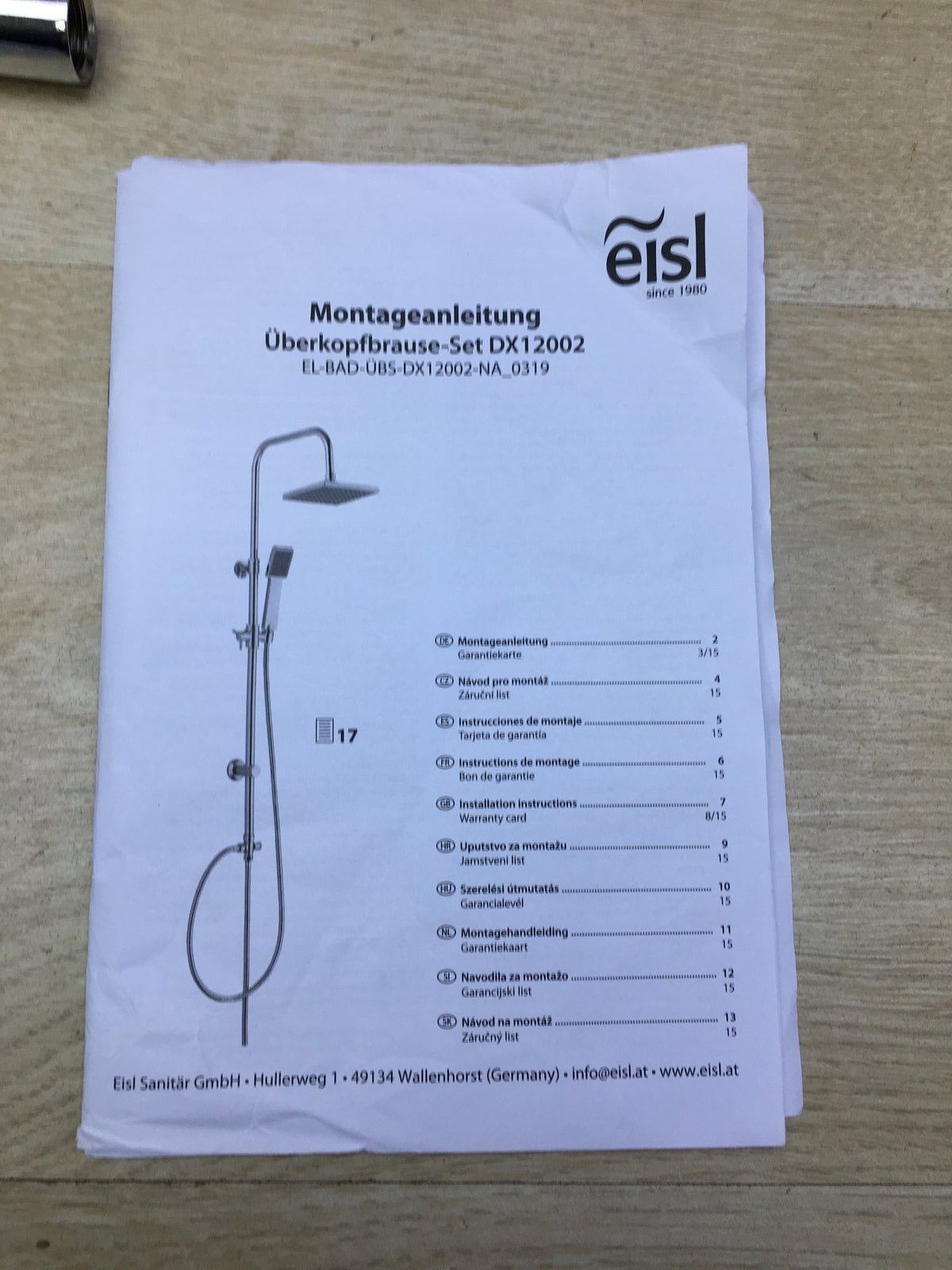 EISL DX12002 Duschset, Duschsystem, I31230