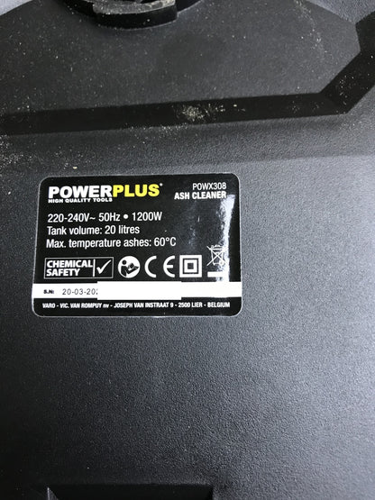 Powerplus ash vacuum POWX308, 1200W, 20L collection container, I30295