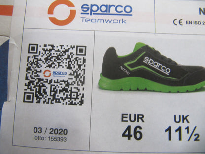Sparco Unisex Teamwork Arbeitsschutzschuhe Nitro-S3 Größe 46, I11025