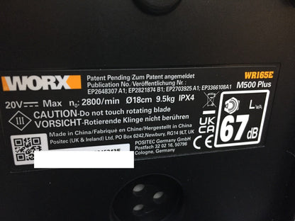WORX Landroid M500 PLUS WR165E Mähroboter bis 500 qm, I34180