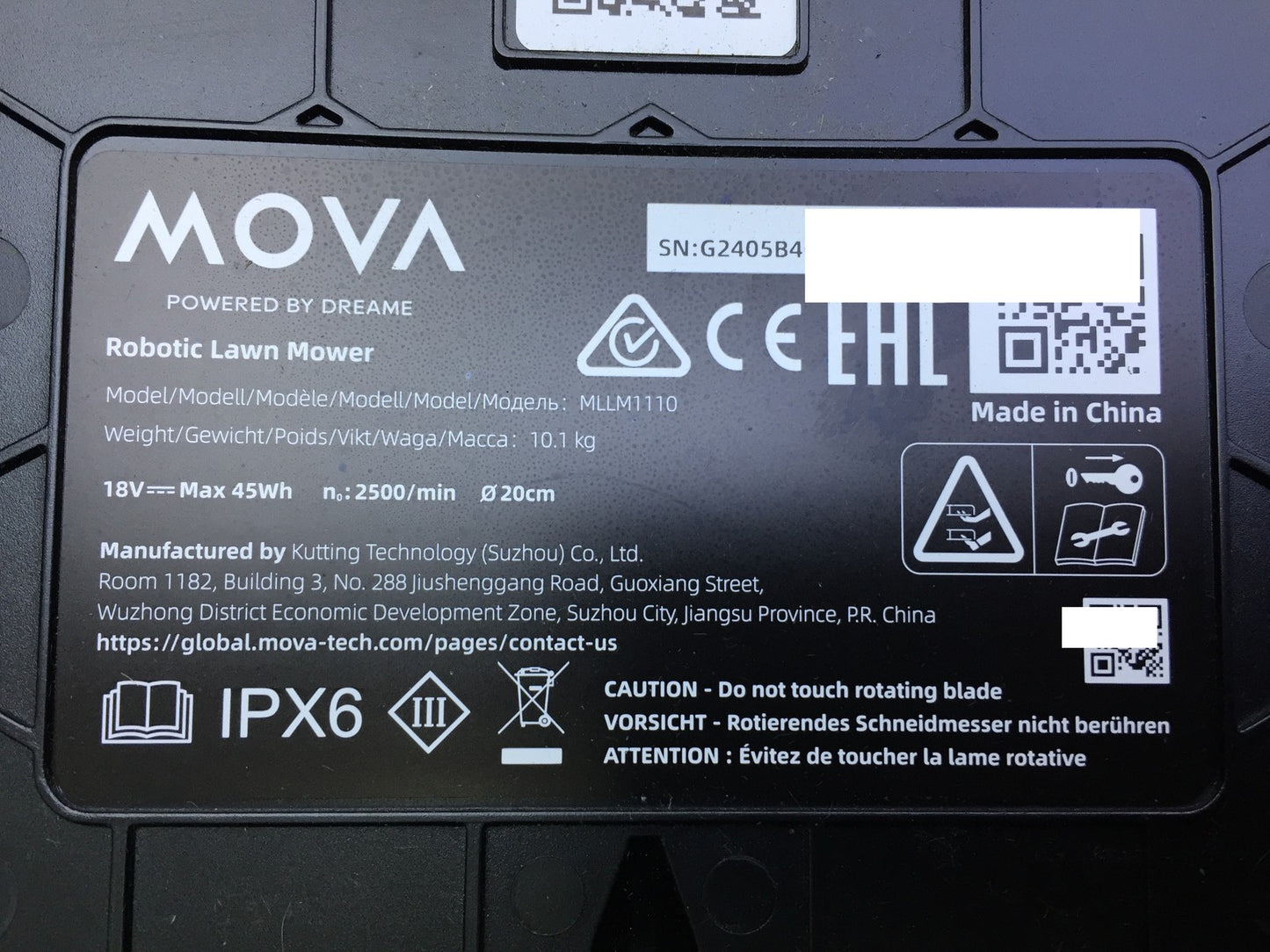 Dreame Mova 600 Mähroboter MLLM1110, für Rasenfläche bis 600 m², I34033