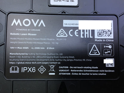 Dreame Mova 600 Mähroboter MLLM1110, für Rasenfläche bis 600 m², I34033
