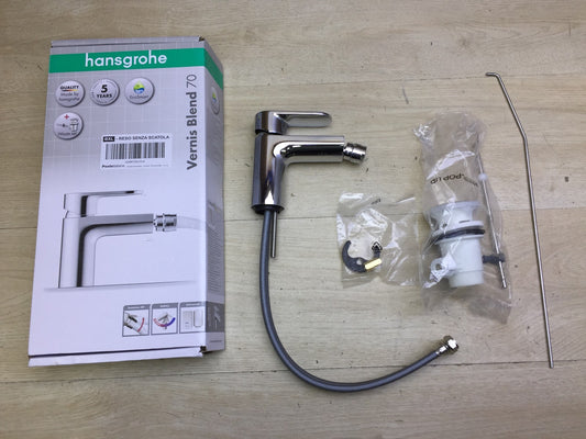 hansgrohe Vernis Blend single-lever bidet mixer with pop-up waste 71210000, I33321 