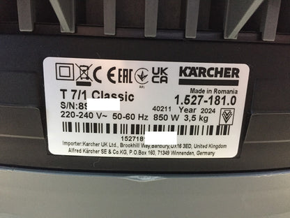 Kärcher T 7/1 Classic Trockensauger (1.527-181.0), 850W, 7L, I33899