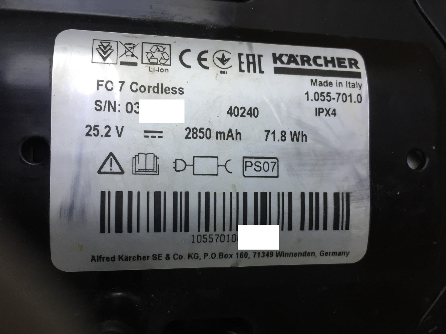 Kärcher 1.055-701.0 Hartbodenreiniger FC 7 Cordless kabellos I34073