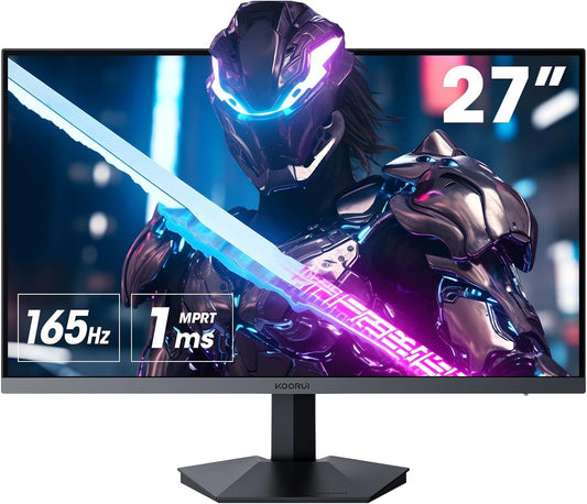 KOORUI MG27H11F Gaming Monitor 27" FHD 1920x1080 HDMI DP Adaptive Sync 165Hz 1ms 