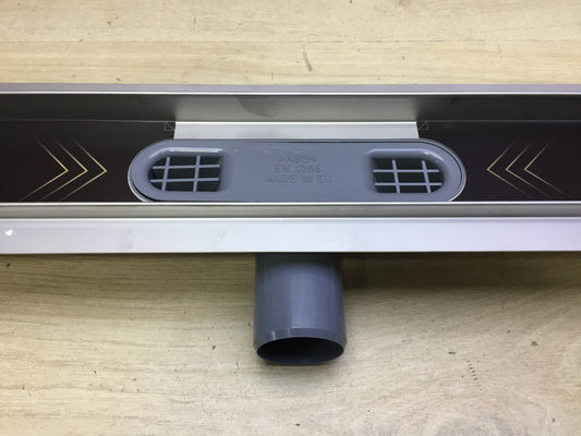 VOGI Duschrinne Edelstahl Komplettset DUO Befliesbar, 100 cm, I33927