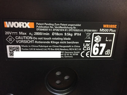 WORX Landroid M500 PLUS WR165E Mähroboter bis 500 qm mit WLAN, Bluetooth, I33980