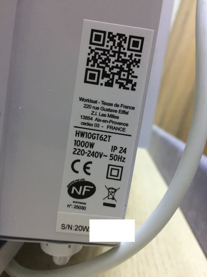 CARRERA Heizkörper Keramik Glas LCD 1000 W weiß, I30609