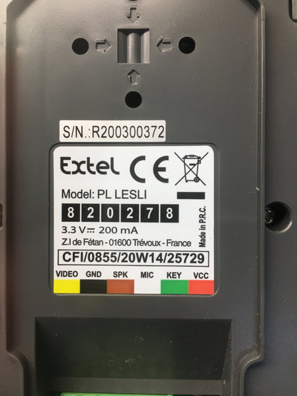 Extel 720278 LESLI Video-Türsprechanlage Funk Komplett-Set Familienhaus, I07454