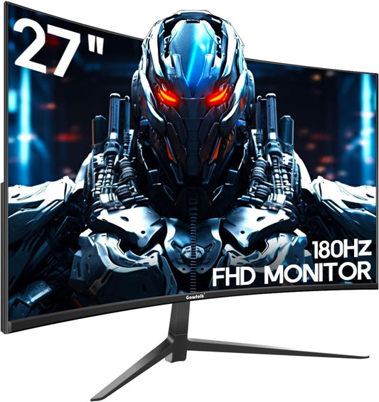 Gawfolk GF270C Gaming Monitor 27" Curved FHD 1920x1080 DP HDMI FreeSync 180Hz 