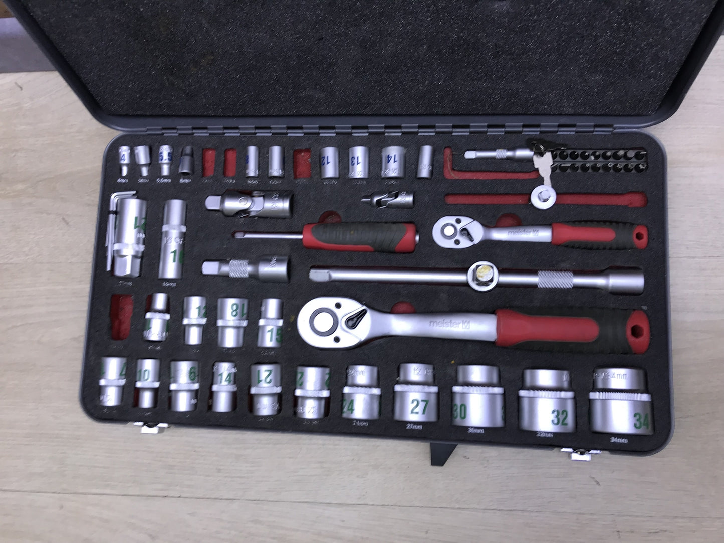 Meister WU 8492300 Steckschlüssel-Satz 58-teilig, I27450