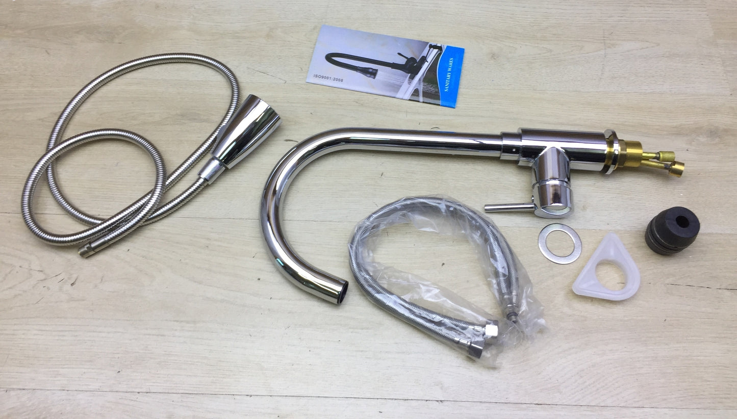 ICOCO Küchenarmatur ausziehbar, 360° Schwenkbereich, Wasserhahn, I28077