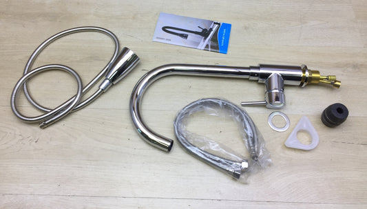 ICOCO Küchenarmatur ausziehbar, 360° Schwenkbereich, Wasserhahn, I28077