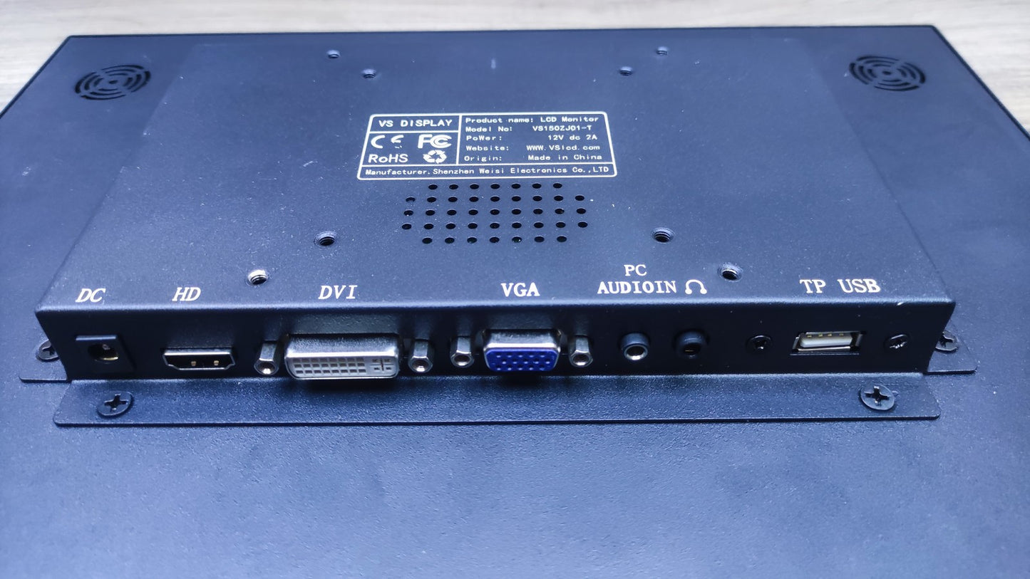 VS Display Industrieller Touch Monitor 15" (‎VS150ZJ01-T) 1024x768 IPS HDMI VGA