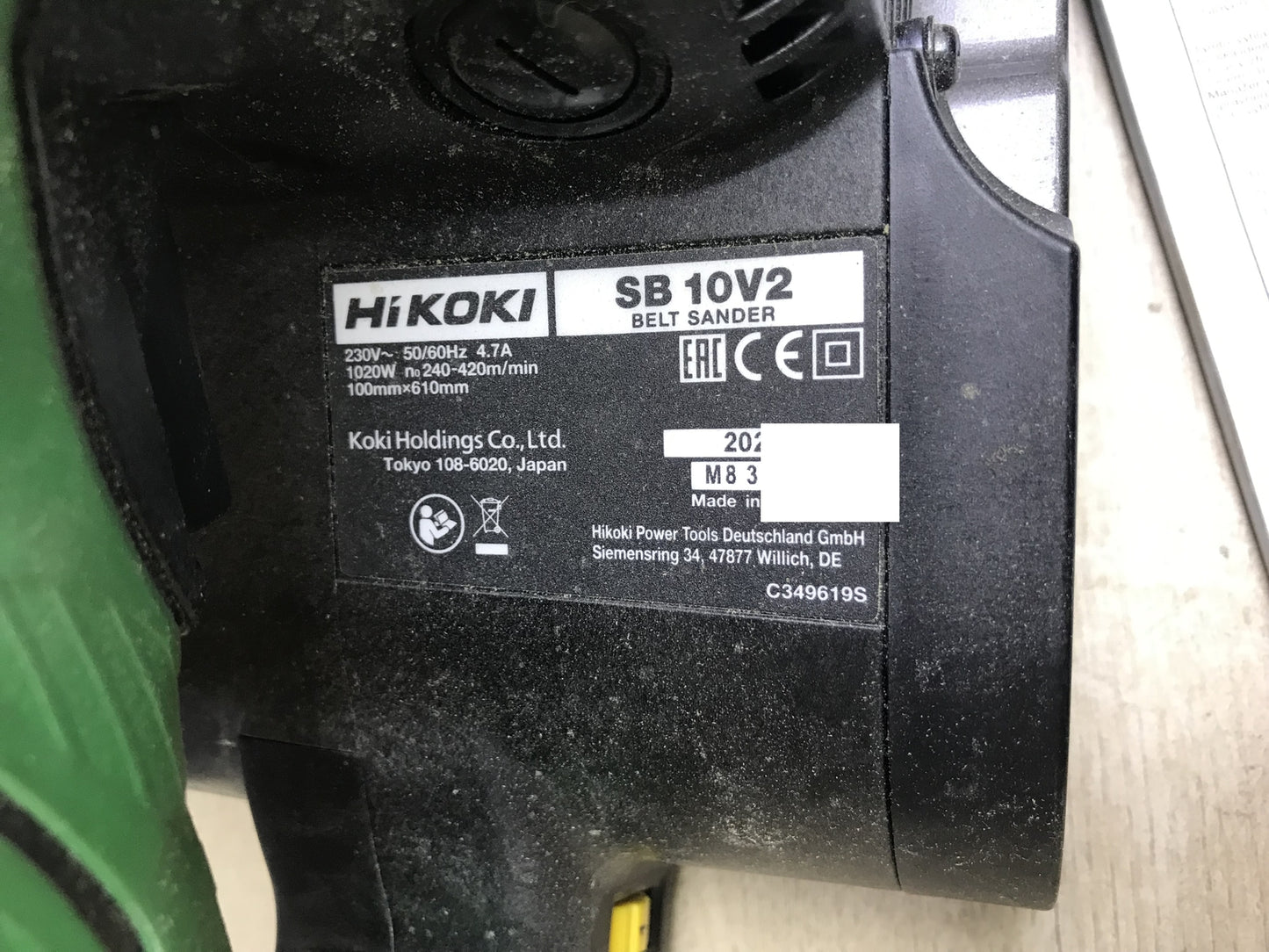 HIKOKI electric belt sander SB 10V2, 1020W, I32084