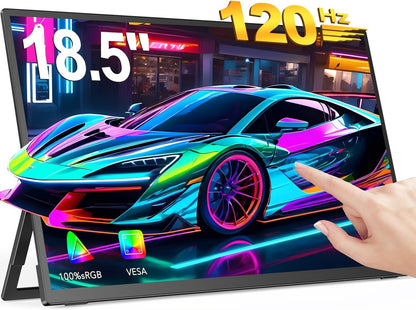 EVICIV Portable Multi-Touch Monitor 18.5" IPS 1920x1080 HDR-ready USB-C 120Hz
