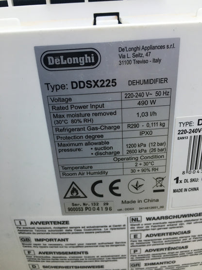 De'Longhi dehumidifier Tasciugo Ariadry Multi DDSX225, I30759 