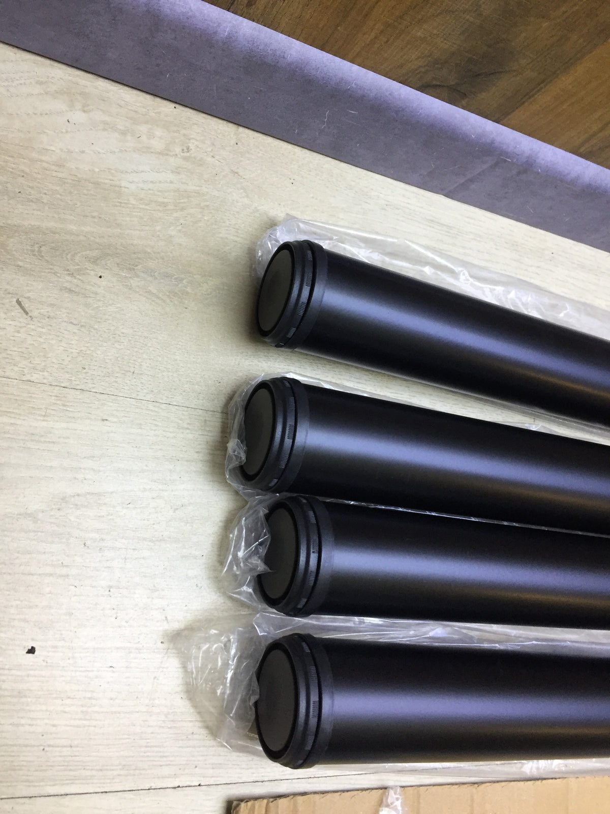 Emuca Regulierbare Tischbeine Ø60x830mm, 4er Set aus Stahl, 830-850mm, I31053