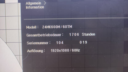 LG Electronics 24MK600M-B Monitor 23.8" FHD 1920x1080 IPS HDMI VGA AMD FreeSync