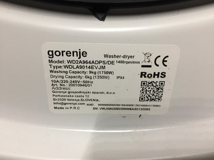 Gorenje G400 WD2A964ADPS/DE Waschtrockner Freistehend 9 kg 1400 U/min. SteamTech