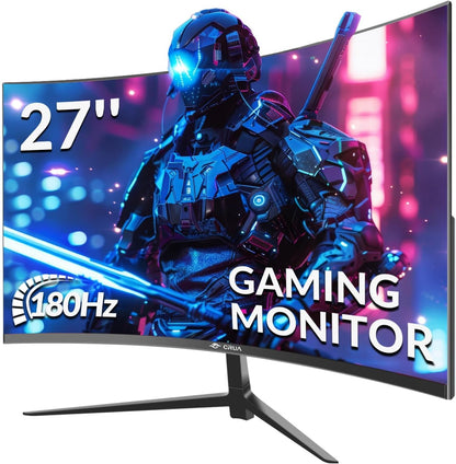 Crua CR270H Gaming Monitor 27" Curved FHD 1920x1080 VA HDMI DP FreeSync 180Hz Ey 