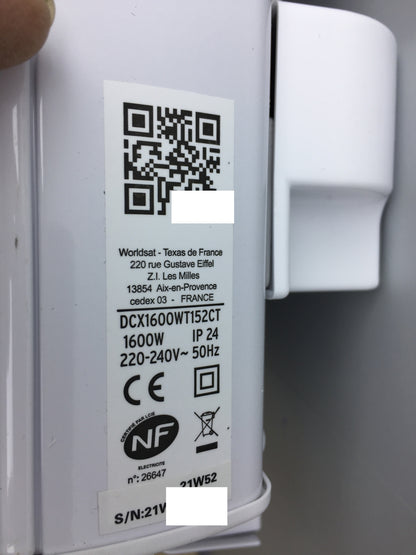 Cayenne DCX1600WT152CT Handtuchtrockner 1600W, I16207