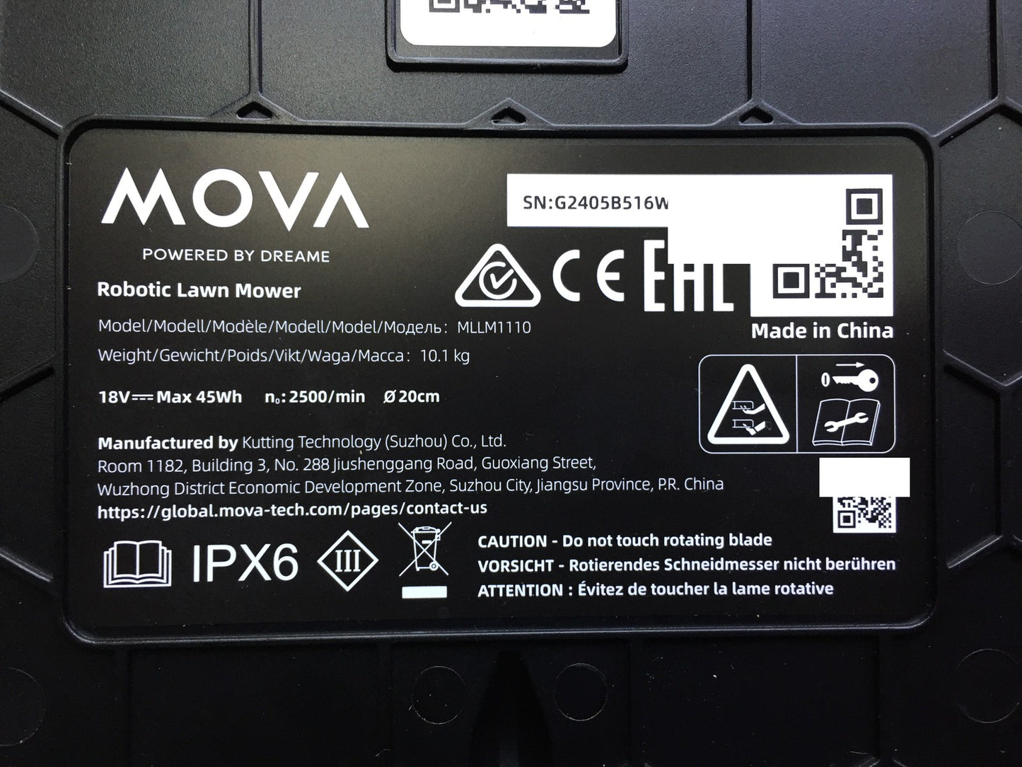 Dreame Mova 600 Mähroboter MLLM1110 für Rasenfläche bis 600 m² I34037