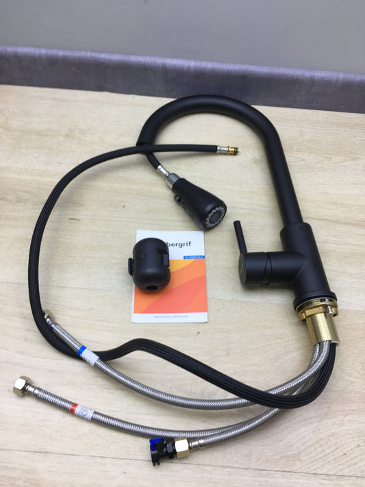 Ibergrif M22136B Küchenarmatur, Wasserhahn Küche Ausziehbar, Edelstahl, I19332