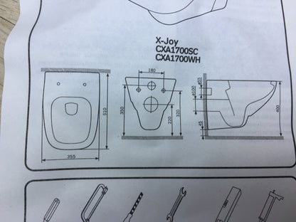 AM.PM Hänge-WC CXA1700SC X-Joy FlashClean aus Keramik Wand-WC I27974