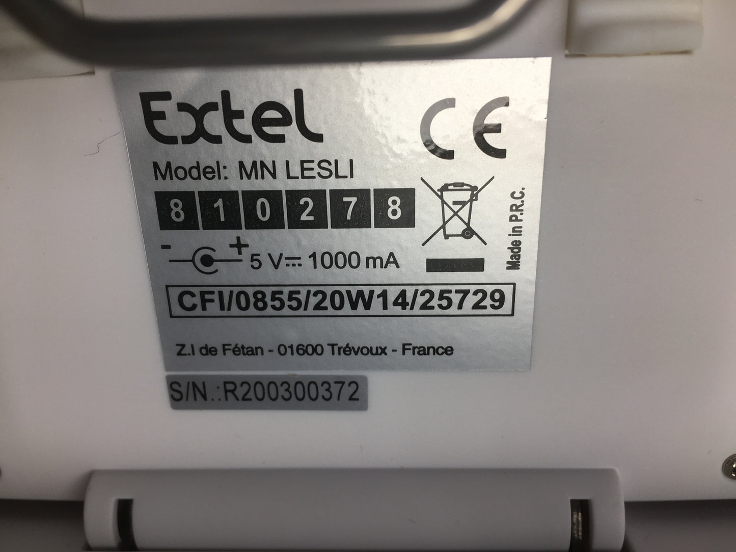 Extel 720278 LESLI Video-Türsprechanlage Funk Komplett-Set Familienhaus, I07454