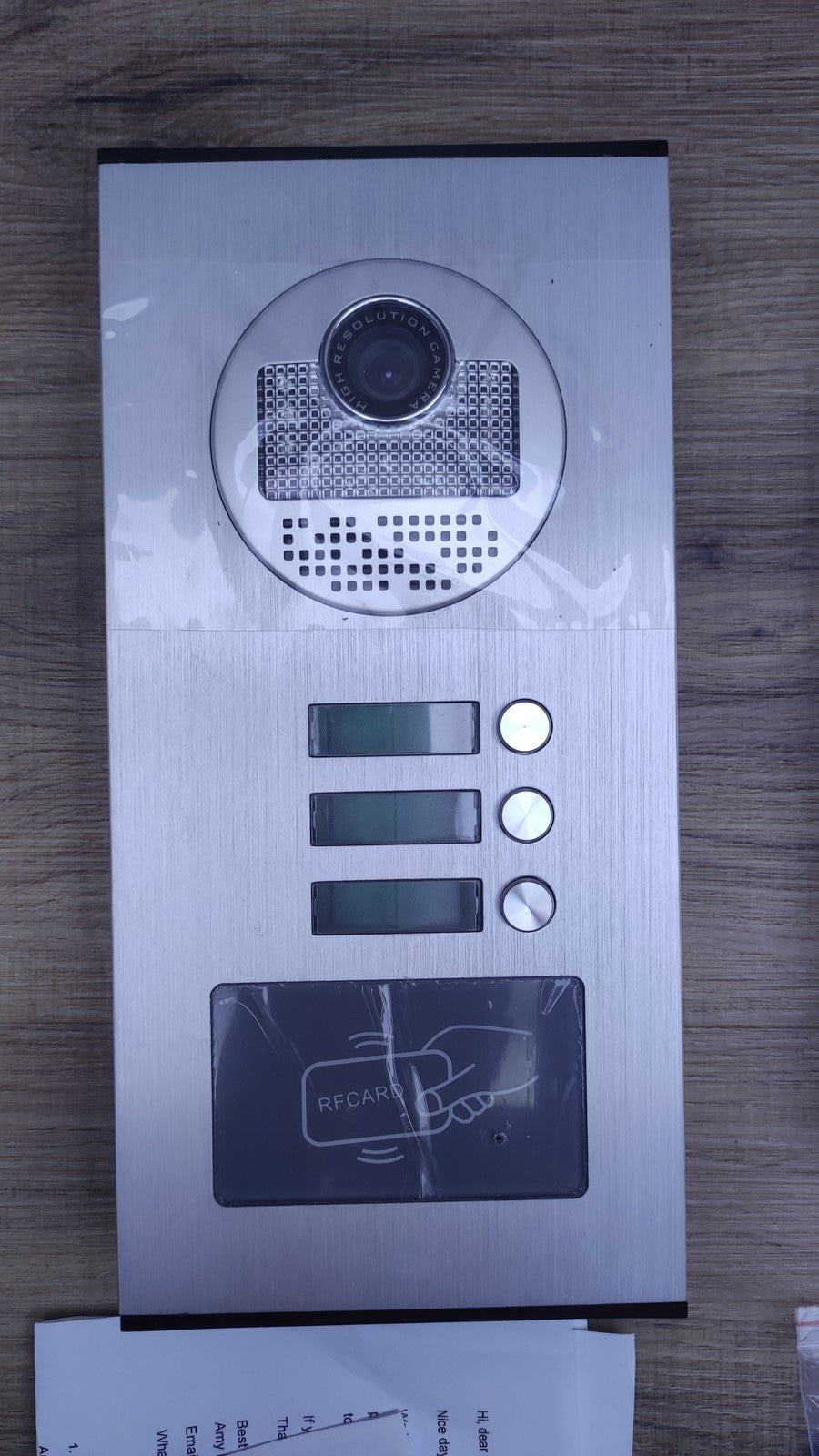 NN99 Video-Türsprechanlage Türklingel Kit 7-Zoll, für 3 Wohnungen, I34362