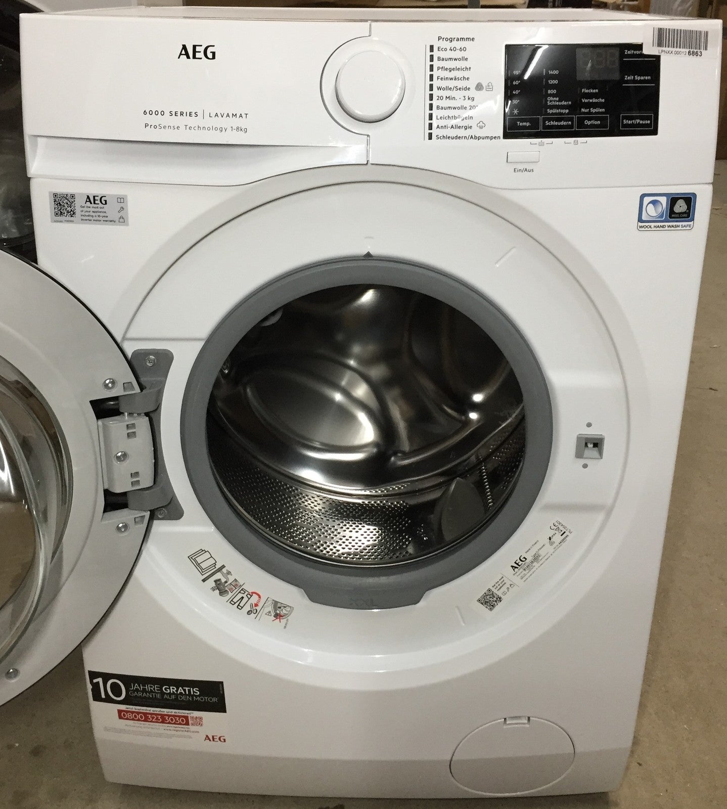 AEG Frontlader Waschmaschiene L6AMZ48FL, 8 Kg, I34352
