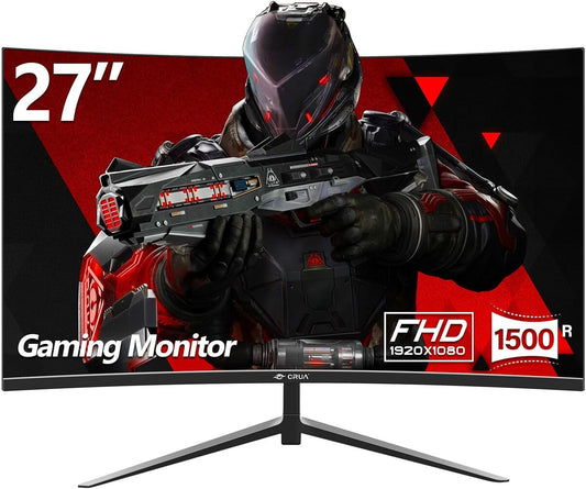 CRUA CR270D Gaming Monitor 27" FHD 1920x1080 VA Curved AMD FreeSync 200Hz 1ms