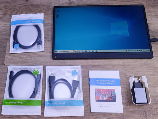 Uperfect Portable USB-C Monitor 15.6" FHD 1920x1080 IPS HDMI USB Type-C Black 