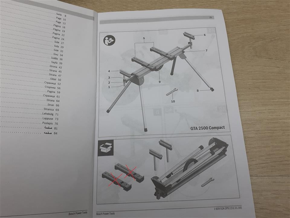 Bosch Professional GTA 2500 Compact Untergestell Arbeitstisch I16781