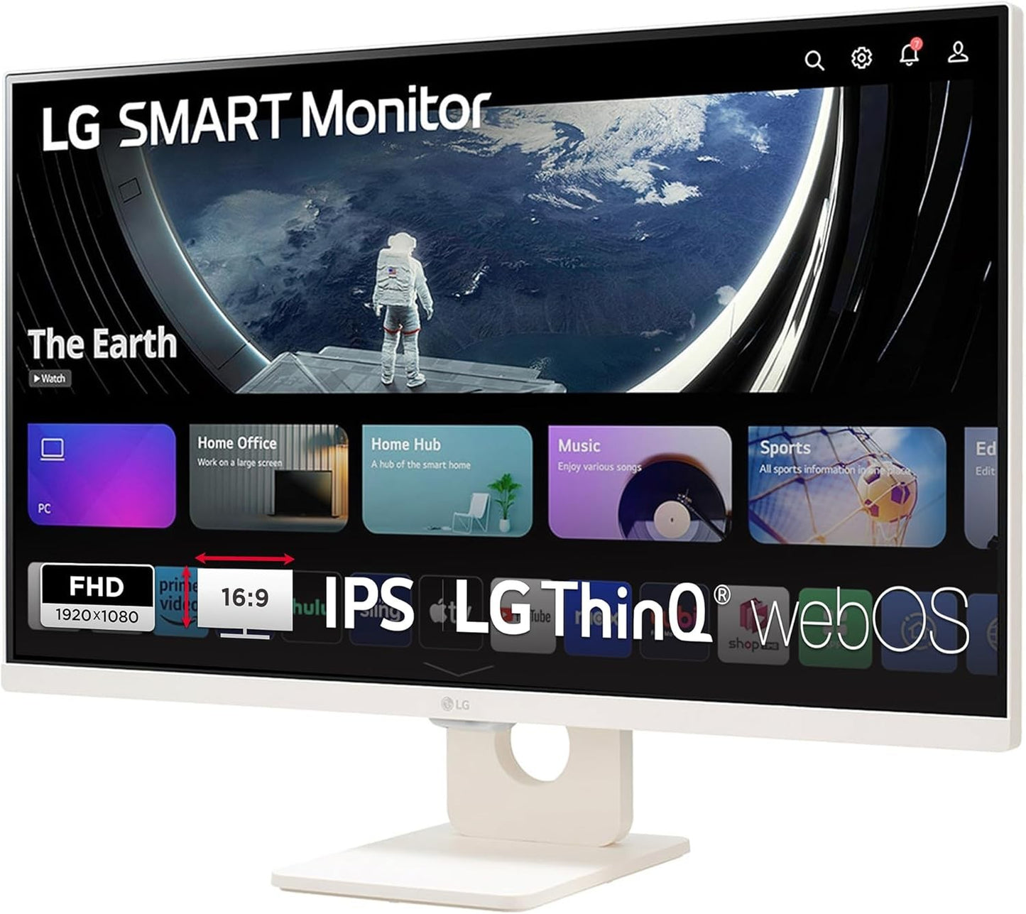 LG MyView 32SR50F-W Smart Monitor 31.5" FHD 1920x1080 HDR10 HDMI WLAN webOS 