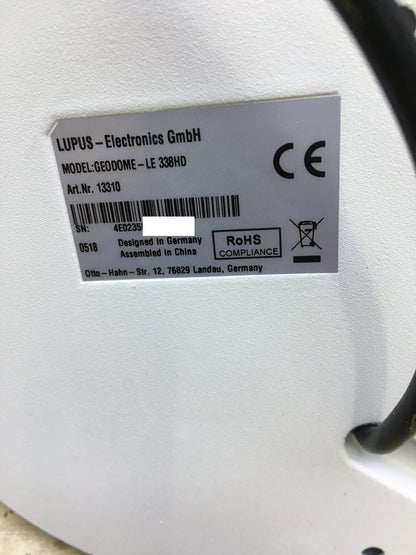 Lupus Electronics Geodome LE 338HD Vario Dome Camera 1080p, I31278 