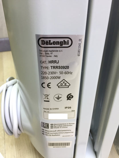 De'Longhi TRRS0920 Electric Radiator, 2000 W, 3 Power Levels, I31777 