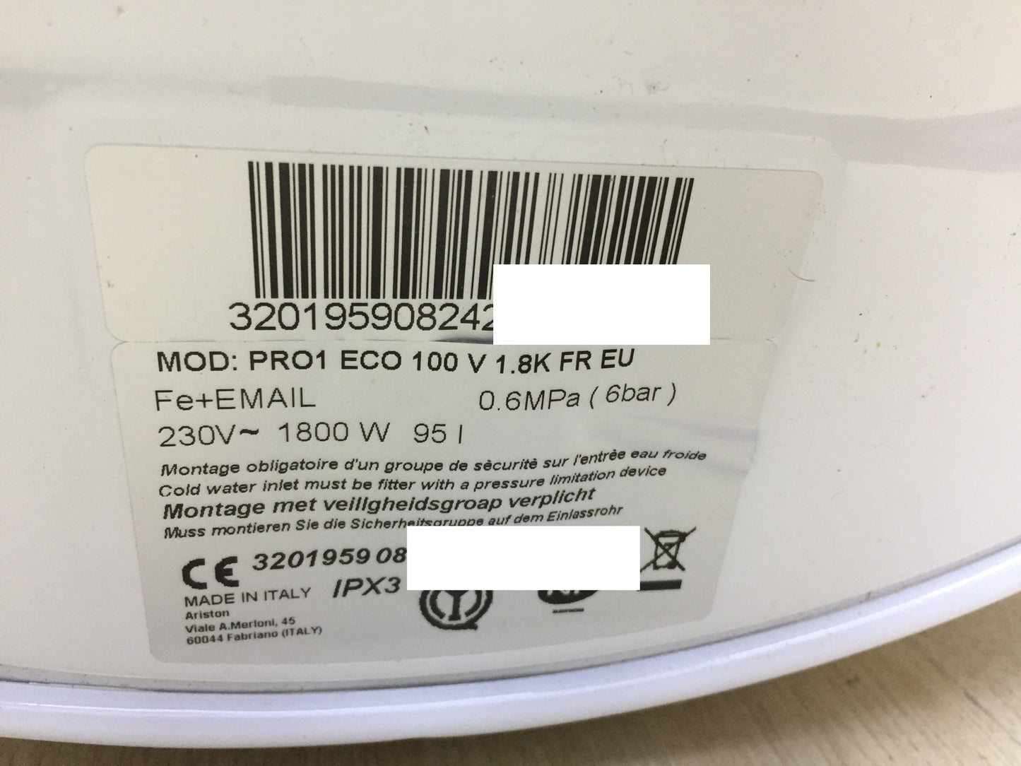 Ariston Warmwasserspeicher Pro1 ECO 100 V 1,8K FR EU (3201959) EEK: B I31744